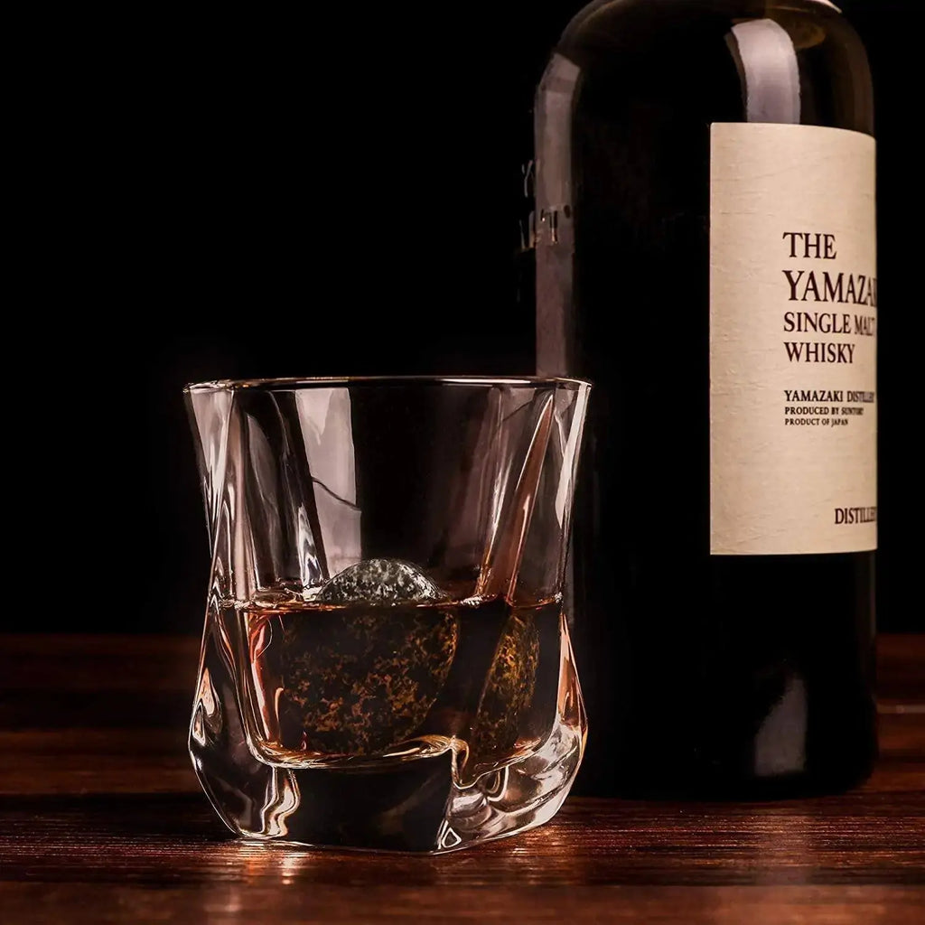 The Connoisseur's Set - Whiskey Stones & Twist Glass Edition EZE®