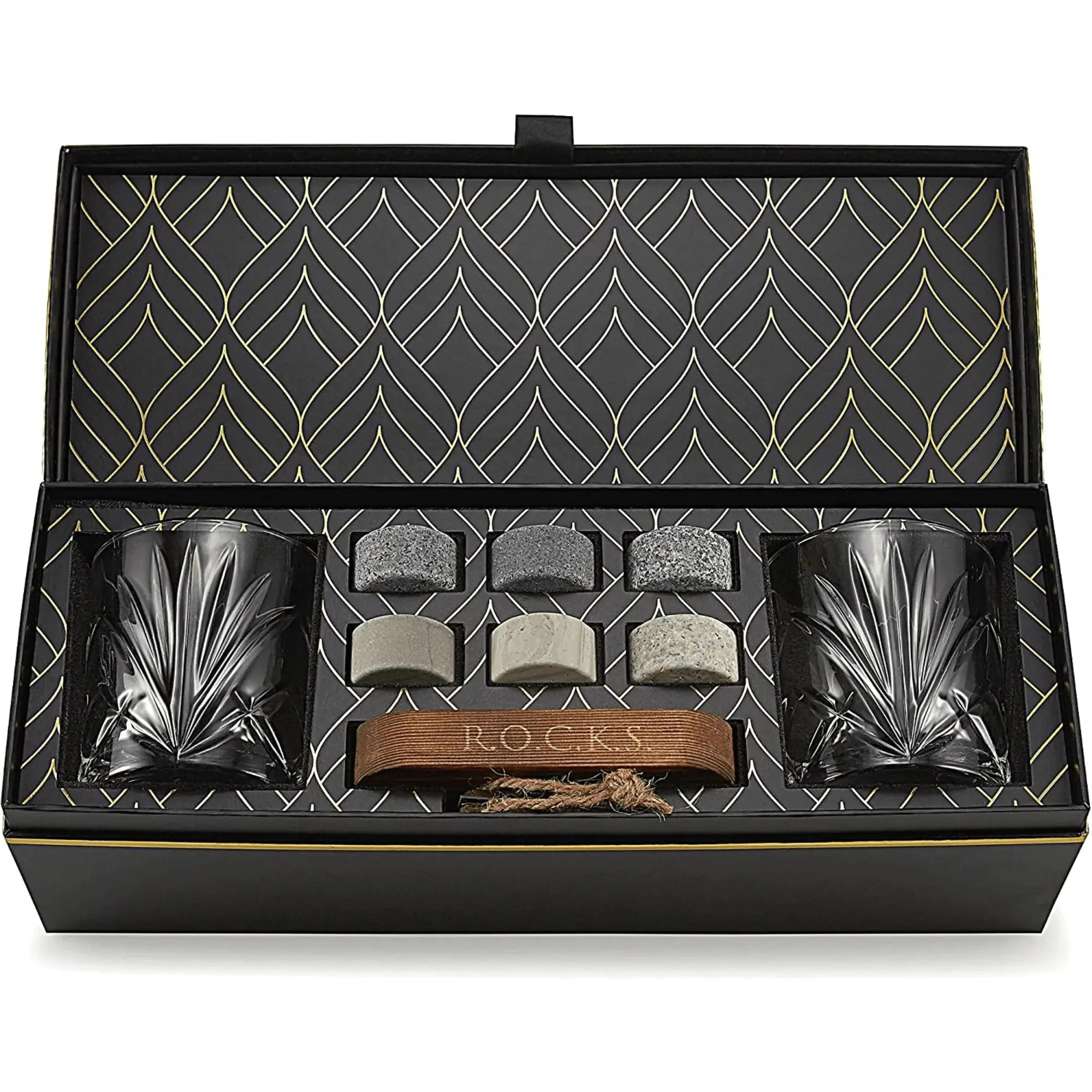 The Connoisseur's Set - Whiskey Stones & Palm Glass Edition EZE®