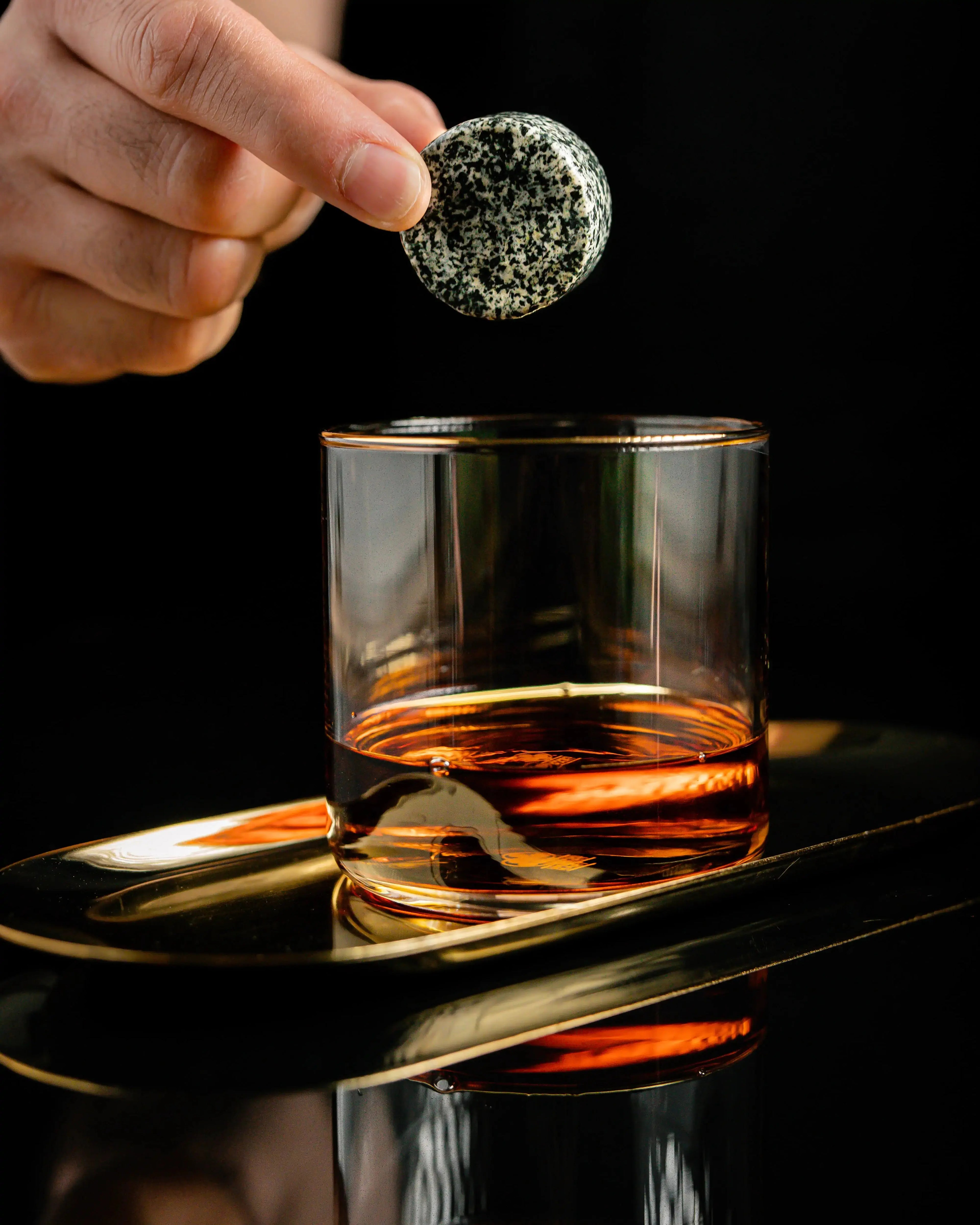 The Connoisseur's Set - Whiskey Stones & Twist Glass Edition EZE®