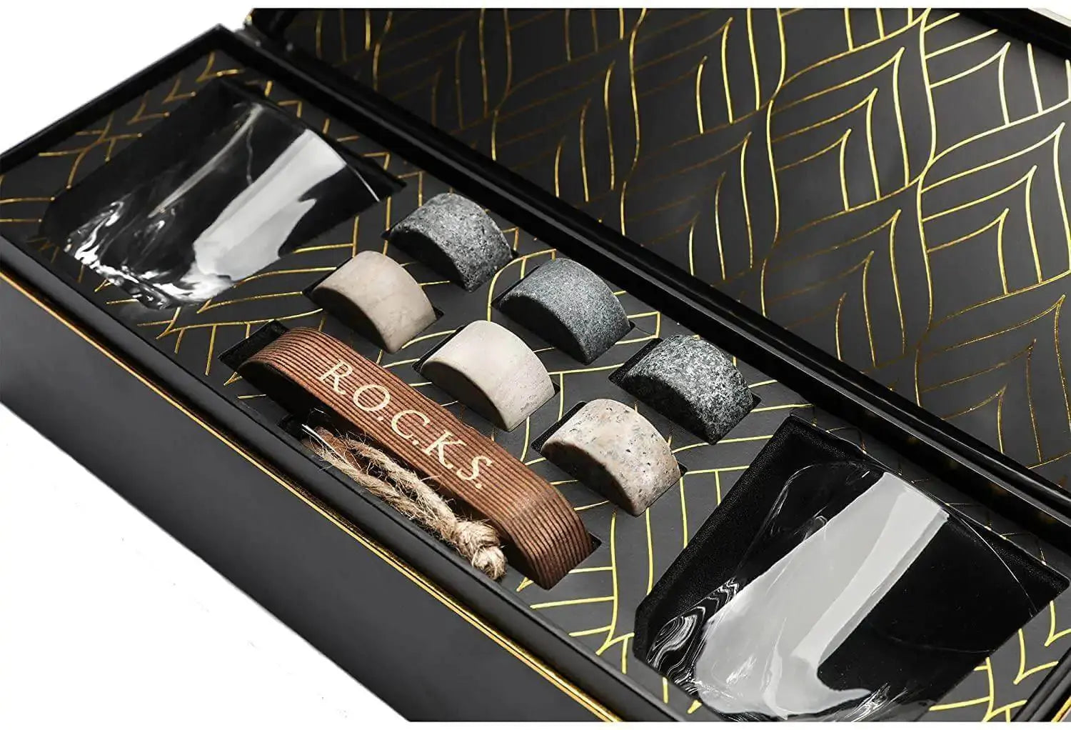 The Connoisseur's Set - Whiskey Stones & Twist Glass Edition EZE®
