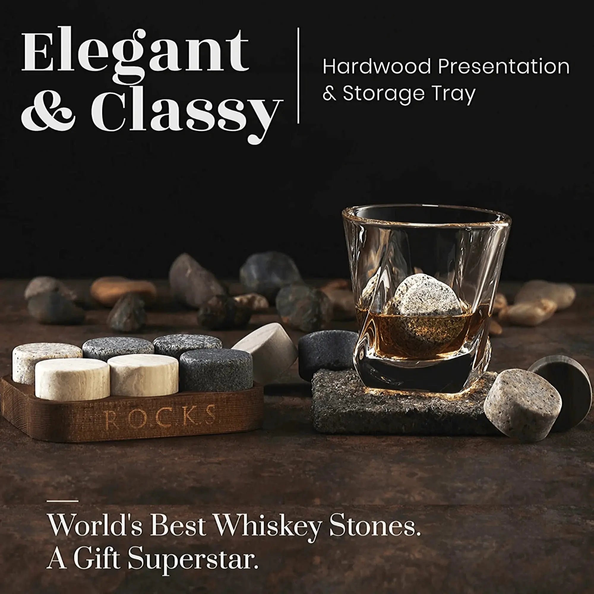 The Gourmet Gift Set - Whiskey Stones & Bourbon Barrel Aged Coffee EZE®