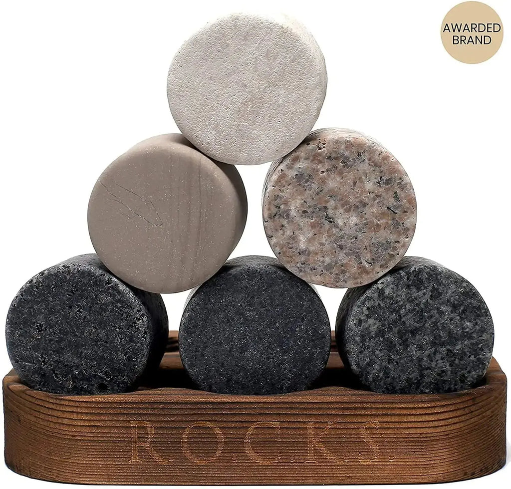 The Connoisseur's Set - Whiskey Stones & Reserve Whiskey Crystal Glass EZE®