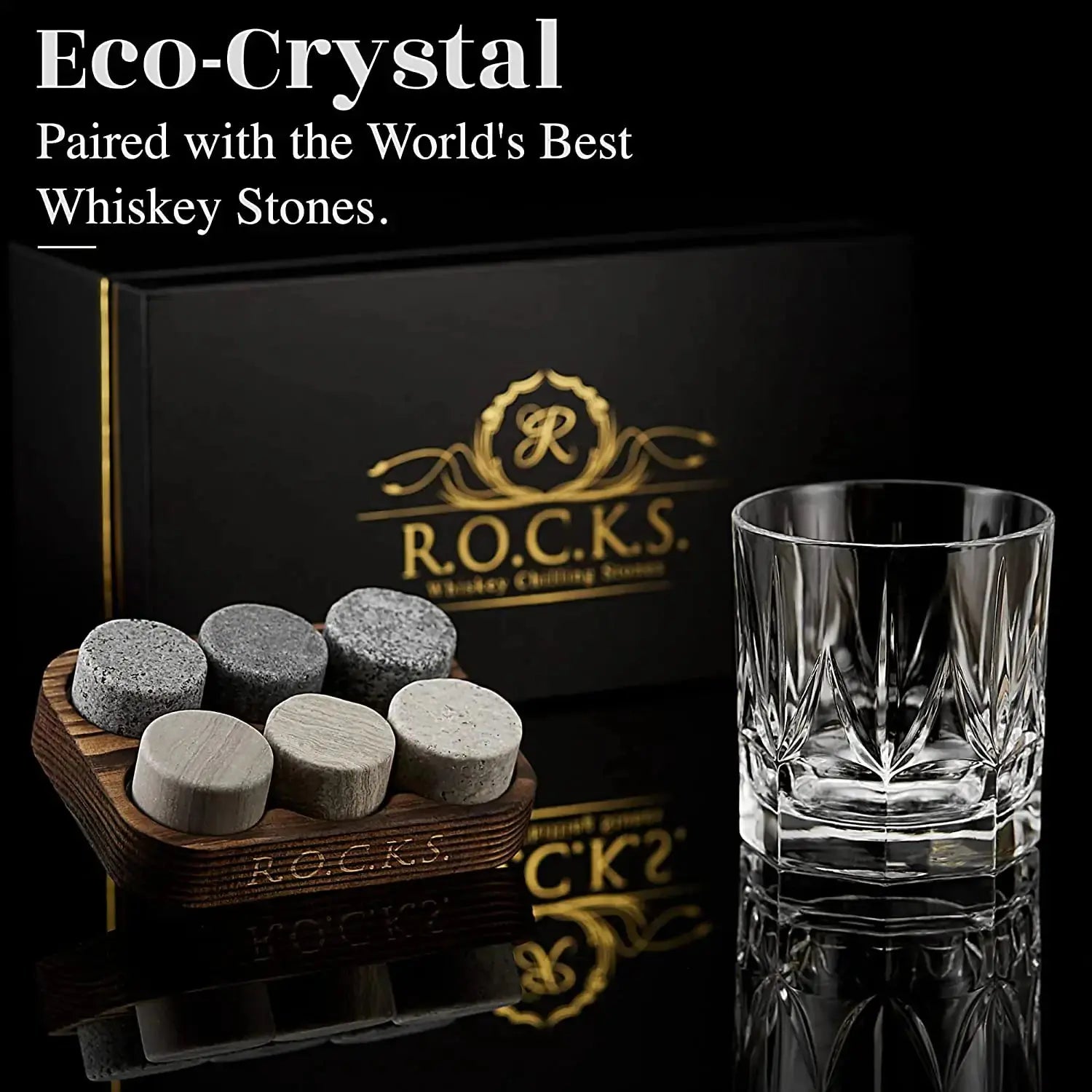 The Connoisseur's Set - Whiskey Stones & Imperial Whiskey Glass EZE®